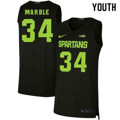 Youth Michigan State Spartans NCAA #34 Julius Marble Black Authentic Nike Stitched College Basketball Jersey DS32U53WG